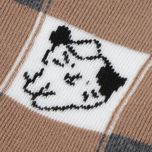 ふくふくにゃんこ ブロック柄パイルソックス