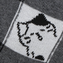 ふくふくにゃんこ ブロック柄パイルソックス