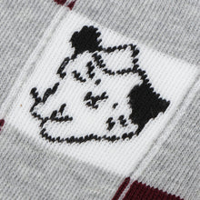 ふくふくにゃんこ ブロック柄パイルソックス