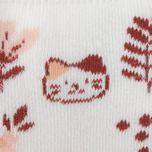 ふくふくにゃんこ フラワーパイルソックス