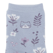 ふくふくにゃんこ フラワーパイルソックス