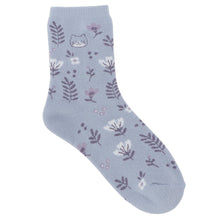 ふくふくにゃんこ フラワーパイルソックス