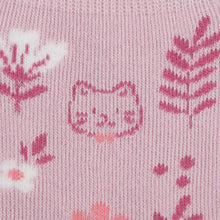 ふくふくにゃんこ フラワーパイルソックス