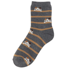 ふくふくにゃんこ しましまパイルソックス