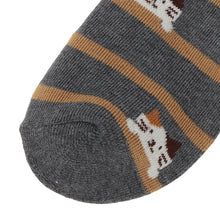 ふくふくにゃんこ しましまパイルソックス