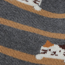 ふくふくにゃんこ しましまパイルソックス