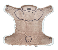 犬のかたちブランケット