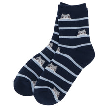 ふくふくにゃんこ しましまパイルソックス