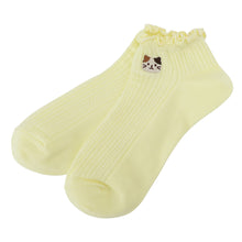 ふくふくにゃんこ メロウ刺繍ショートソックス