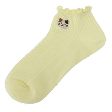 ふくふくにゃんこ メロウ刺繍ショートソックス