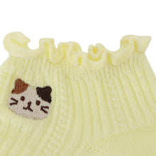 ふくふくにゃんこ メロウ刺繍ショートソックス