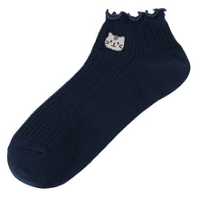 ふくふくにゃんこ メロウ刺繍ショートソックス