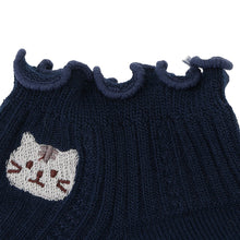 ふくふくにゃんこ メロウ刺繍ショートソックス