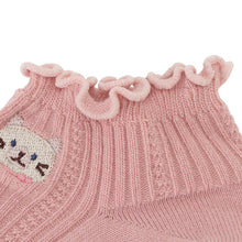 ふくふくにゃんこ メロウ刺繍ショートソックス