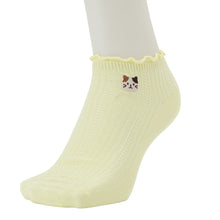 ふくふくにゃんこ メロウ刺繍ショートソックス