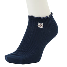 ふくふくにゃんこ メロウ刺繍ショートソックス