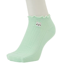 ふくふくにゃんこ メロウ刺繍ショートソックス