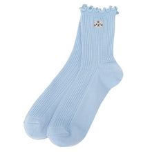 ふくふくにゃんこ メロウ刺繍クルーソックス