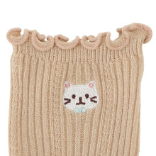 ふくふくにゃんこ メロウ刺繍クルーソックス