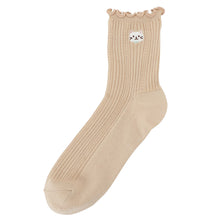 ふくふくにゃんこ メロウ刺繍クルーソックス