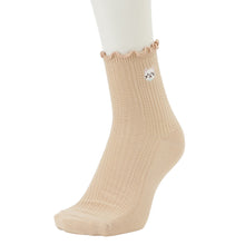 ふくふくにゃんこ メロウ刺繍クルーソックス