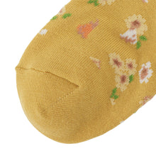 ふくふくにゃんこ 花柄刺繍ショートソックス