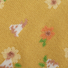 ふくふくにゃんこ 花柄刺繍ショートソックス