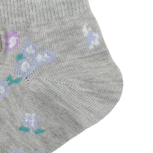 ふくふくにゃんこ 花柄刺繍ショートソックス