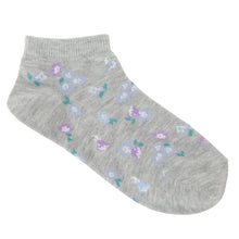 ふくふくにゃんこ 花柄刺繍ショートソックス