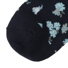 ふくふくにゃんこ 花柄刺繍ショートソックス