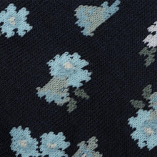 ふくふくにゃんこ 花柄刺繍ショートソックス