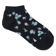 ふくふくにゃんこ 花柄刺繍ショートソックス