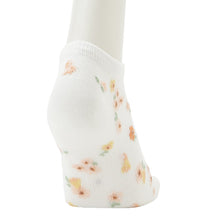 ふくふくにゃんこ 花柄刺繍ショートソックス