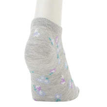 ふくふくにゃんこ 花柄刺繍ショートソックス