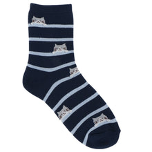 ふくふくにゃんこ しましまパイルソックス