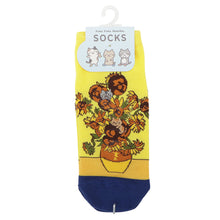 ふくふくにゃんこ 絵画 ソックス