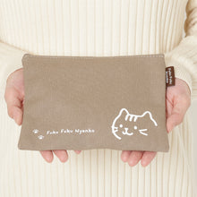 ふくふくにゃんこ  フェイスフラットポーチ