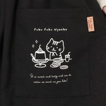 ふくふくにゃんこ スイーツカフェフレアギャザーエプロン