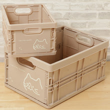 ふくふくにゃんこ フェイス折りたためるプラコンテナSサイズ