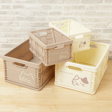 ふくふくにゃんこ フェイス折りたためるプラコンテナSサイズ