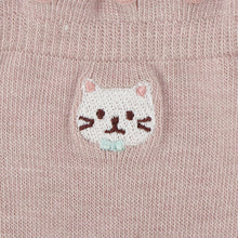ふくふくにゃんこ 吸湿発熱メロウ刺繍クルーソックス