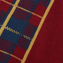 ふくふくにゃんこ チェック刺繍クルーソックス