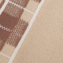 ふくふくにゃんこ チェック刺繍クルーソックス