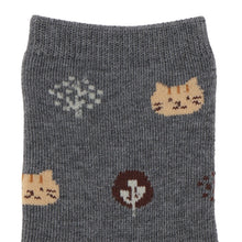 ふくふくにゃんこ こもれびパイルソックス