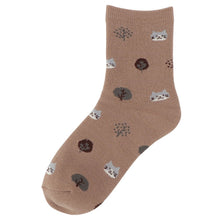 ふくふくにゃんこ こもれびパイルソックス