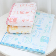 ふくふくにゃんこ フェイス無撚糸バスタオル