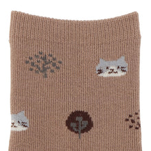 ふくふくにゃんこ こもれびパイルソックス