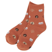 ふくふくにゃんこ こもれびパイルソックス