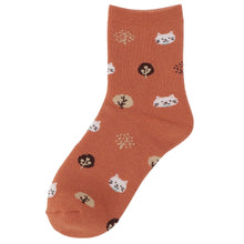 ふくふくにゃんこ こもれびパイルソックス