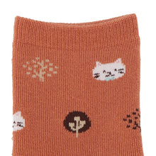 ふくふくにゃんこ こもれびパイルソックス